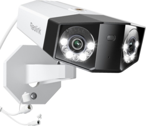 Reolink 16MP UHD Dual-Objektiv PoE Überwachungskamera außen mit 180° Panoramaansicht, Bewegungsspur, Farb-Nachtsicht, Personen-/Fahrzeug-/Tiererkennung, 2-Wege-Audio, 24/7 Aufzeichnung, Duo 3 PoE