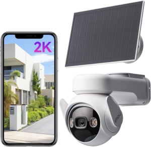Imou 3 MP Sicherheitskamera für zu Hause, kabellose Außenkamera, Solar-Sicherheitskamera, Outdoor-Überwachungskameras, PT 3 MP Kuppel-Überwachungskameras mit neuem Panel