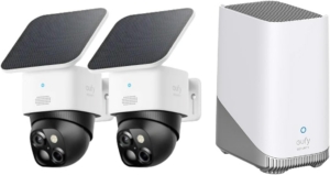eufy Security SoloCam 2+1, Überwachungskamera aussen solar, 360°-Überwachung, Keine Toten Winkel, Überwachungskamera aussen mit 2,4-GHz-WLAN, Gebührenfreie Nutzung, HomeBase 3 kompatibel