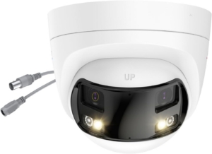 ANNKE 5MP Analoge Sicherheitskamera, Kabelgebundene Dome-Zusatzkamera für TVI Analog DVR System, 180°-Weitwinkel, Intelligente Dual Beleuchtung, Einweg Audio, IP67 (Keine PoE IP Kamera)